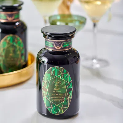 Magic Hour Emerald Cherry Blossom Pineapple Cream Green Tea In Violet Glass Apothecary Jar, 6 Oz.