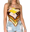 Magic Lay It On Me Scarf Top In Orange Multi