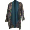 Magic Scarf Women's Floral Art Crush Cardigan In Jewel Tone In Multi