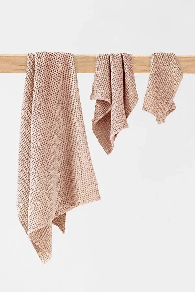 Magiclinen 3-piece Waffle Towel Set In Peach At Urban Outfitters In Orange