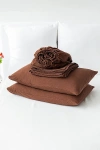 Magiclinen 4-piece Linen Sheet Set In Chocolate Brown At Urban Outfitters