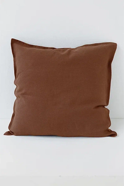 Magiclinen Decorative Buttoned Pillowcase In Chocolate Brown At Urban Outfitters