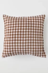 Magiclinen Decorative Buttoned Pillowcase In Cinnamon Gingham At Urban Outfitters