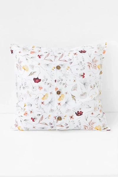 Magiclinen Decorative Buttoned Pillowcase In Meadow Print At Urban Outfitters