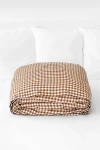 Magiclinen Linen Duvet Cover In Cinnamon Gingham At Urban Outfitters