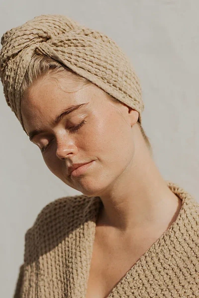 Magiclinen Linen Hair Towel Turban In Beige At Urban Outfitters
