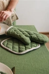Magiclinen Linen Oven Mitt In Forest Green At Urban Outfitters