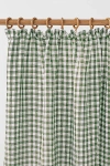 Magiclinen Linen Pencil Pleat Curtains In Forest Green Gingham At Urban Outfitters