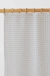 Magiclinen Linen Pencil Pleat Curtains In Natural Gingham At Urban Outfitters