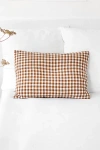 Magiclinen Linen Pillowcase In Cinnamon Gingham At Urban Outfitters