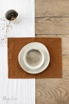 Magiclinen Linen Placemat Set In Cinnamon