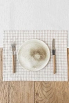 Magiclinen Linen Placemat Set In Natural Gingham At Urban Outfitters