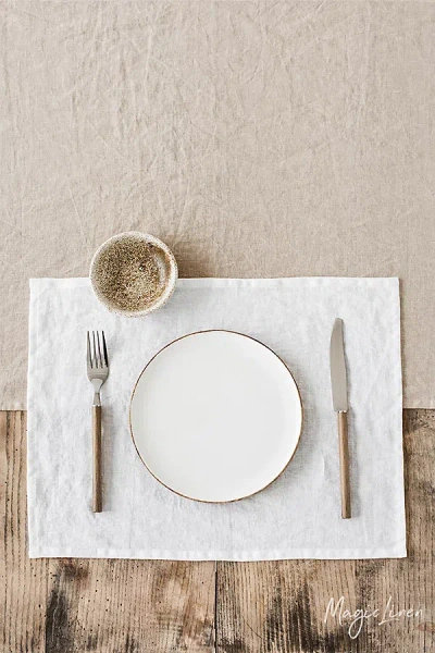 Magiclinen Linen Placemat Set In White