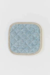 Magiclinen Linen Pot-holder In Blue Melange