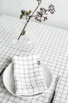 Magiclinen Napkin Set In Charcoal Grid
