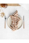 Magiclinen Napkin Set In Cinnamon Gingham At Urban Outfitters