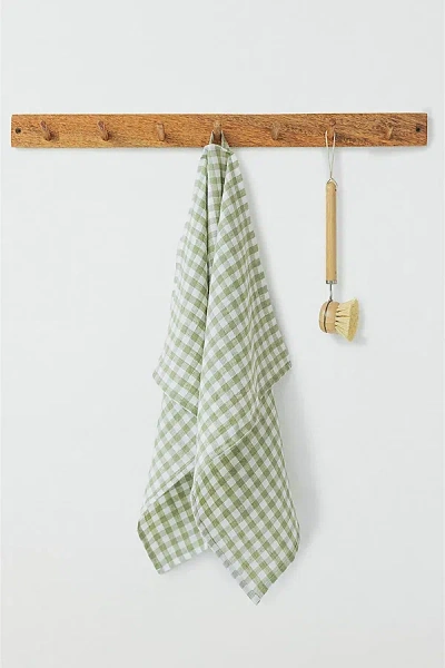 Magiclinen Tea Towel In Sage Gingham At Urban Outfitters