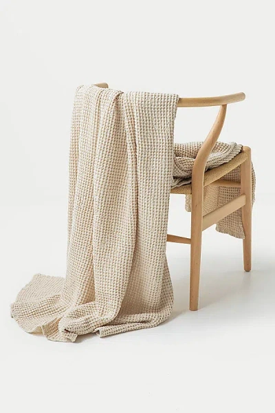 Magiclinen Waffle Throw In Vanilla At Urban Outfitters