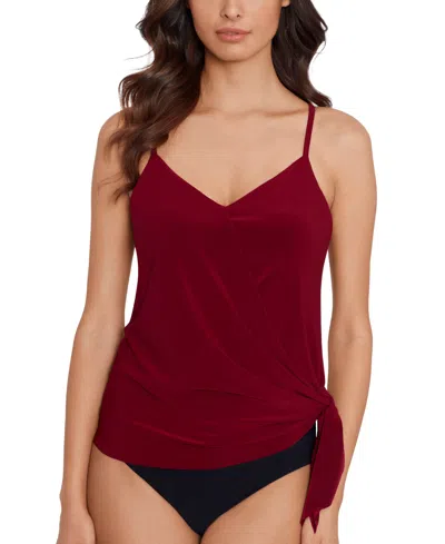 Magicsuit Alex Side-tie Underwire Tankini Top In Merlot