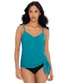 Magicsuit Alex Side-tie Underwire Tankini Top In Pacific