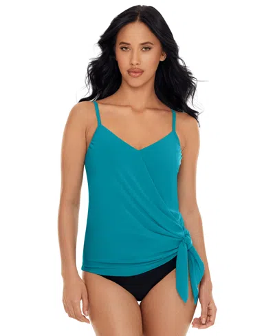 Magicsuit Alex Side-tie Underwire Tankini Top In Pacific