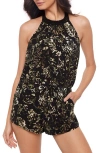 Magicsuit Balinese Piper One Piece Romper Swimsuit In Black/multi