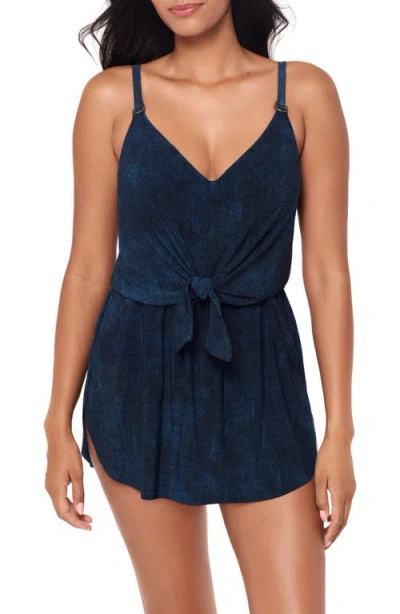 Magicsuit Billie Jean Kami One Piece Swimdress In Blue