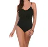Magicsuit Blaire Underwire Fringe One Piece Swimsuit In Mag Black In Black