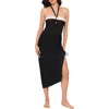 Magicsuit ® Block Party Ruched Side Tie Convertible Cover-up Maxi Skirt In Black