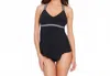 Magicsuit Borderline Stripe Carly Tankini In Black/white In Black
