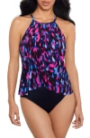 Magicsuit Cherry Bomb Aubrey One-piece Swimsuit In Black/ Blue Multi