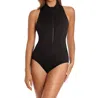 Magicsuit Scuba Coco Zip Front Racerback Scuba Underwire One Piece Swimsuit In Black