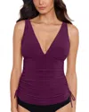 Magicsuit Dani Solid Underwire Tankini Top In Purple