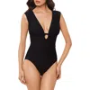 Magicsuit ® Dash Open Back Plunge One-piece Swimsuit In Black