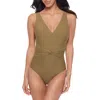 Magicsuit Solid Esti One Piece Swimsuit In Taro