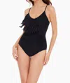 Magicsuit Blaire Underwire Fringe One Piece Swimsuit In Mag Black In Black