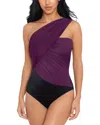 Magicsuit Goddess Colorblock One-shoulder Convertible One-piece Swimsuit In Multi