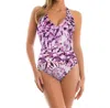 Magicsuit Good Vibes Trudy Strappy Back One Piece Swimsuit In Purple In Purple