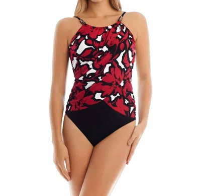 Magicsuit High Neck Underwire One Piece Swimsuit In Mag Wild Flower In Multi