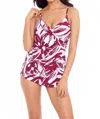 Magicsuit Impressionist Willow Swim Dress In Cherry