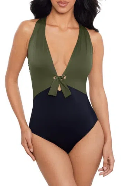 Magicsuit ® Juxtapose Halle Colorblock One-piece Swimsuit In Green