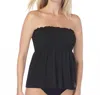 Magicsuit Kelly Bandeau Tankini Top In Black In Black