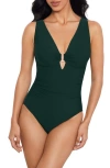 Magicsuit Women's Marquis Kristi Ruched One-piece Swimsuit In Army