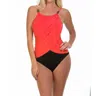 Magicsuit Lisa Beaded High Neck Underwire One Piece Swimsuit In Mag Flamingo In Red