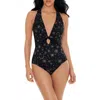 Magicsuit ® Lucky Stars Halle One-piece Swimsuit In Black/ Gold