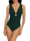 Magicsuit Women's Marquis Kristi Ruched One-piece Swimsuit In Rosemary