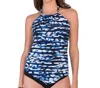 Magicsuit Nicole Underwire Tankini Top Bikini In Mag Blurred Lines In Multi