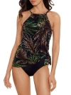 Magicsuit Nighthawk Charlie Underwire Swim Dress In Black Multi