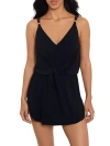 Magicsuit Kami Obi One-piece Swimdress In Black