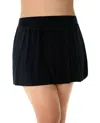 Magicsuit Plus Size Jersey Skirted Bikini Bottom In Black